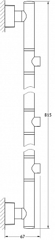 Штанга для 3-х аксессуаров 82 см FBS Esperado ESP 075