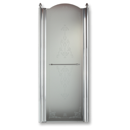 Душевая дверь SX, стекло матовое с декором 90 см Migliore Diadema ML.DDM-22.592.ST