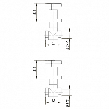 Кран запорный угловой Migliore Naxos арт. ML.NAX-7660
