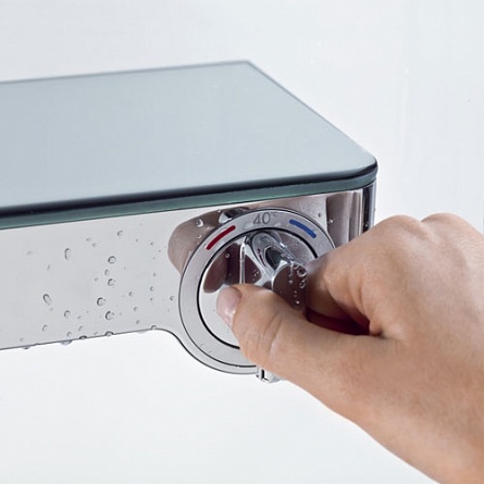 Термостат для душа с кнопками управления Hansgrohe Ecostat Select Push арт. 13171000