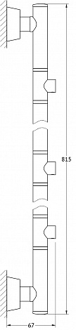 Штанга для 3-х аксессуаров 82 см FBS Vizovice VIZ 075