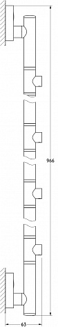 Штанга для 4-х аксессуаров 95 см FBS Luxia LUX 076